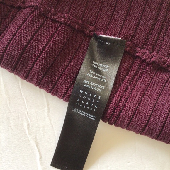 WHITE HOUSE BLACK MARKET DRAMA SLEEVE PONTELLE SWEATER MEDIUM - Picture 8 of 14